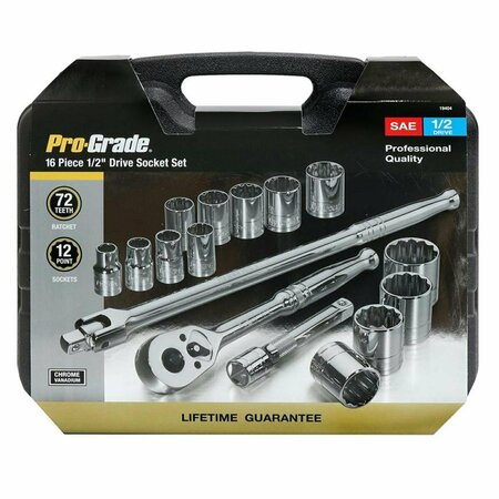 CROMO 0.5 in. Drive SAE Socket Set in Case - 16 Piece CR3317247